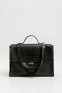 Valeri black croc