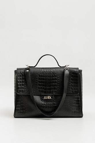 Valeri black croc