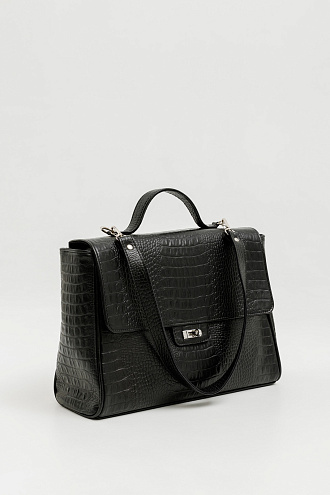 Valeri black croc